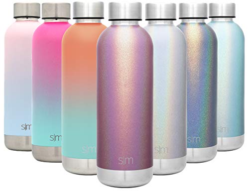 Product Cover Simple Modern 17oz Bolt Sports Water Bottle - Stainless Steel - Double Wall Vacuum Insulated - Leak Proof Bottle Shimmer: Rose Quartz