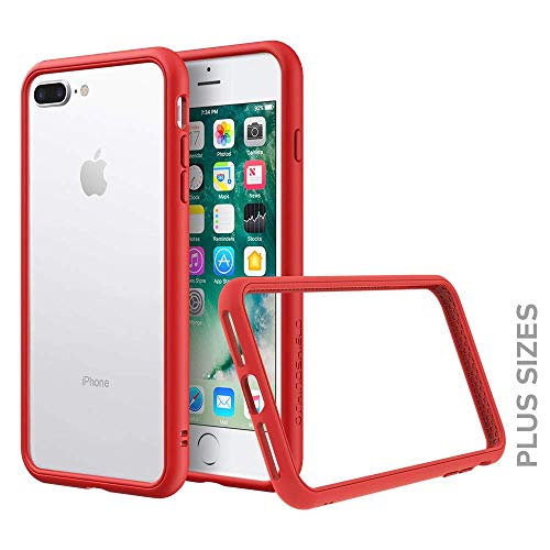 Product Cover RhinoShield Bumper for iPhone 8 Plus / 7 Plus [CrashGuard NX] | Shock Absorbent Slim Design Protective Cover [3.5M / 11ft Drop Protection] - Red