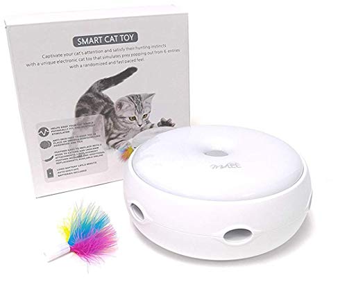 Product Cover Cat Teaser Interactive Cat Toy- Electronic Motion Toy with Feathers