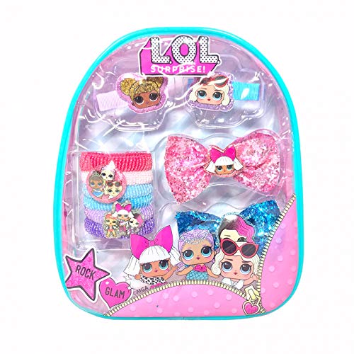 Product Cover L.O.L Surprise 11 Pieces Mini Backpack Complete Hair Accessories For Girls(+3 years)