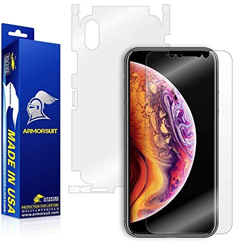 Product Cover ArmorSuit MilitaryShield Full Body Skin Film + Screen Protector for Apple iPhone Xs - Anti-Bubble HD Clear Film