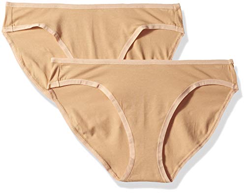 Product Cover Pact Women's Organic Cotton Bikini Brief Panties (2 Pack), Almond, Medium