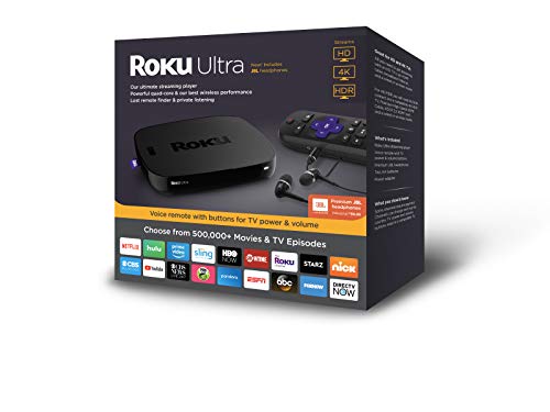Product Cover Roku Ultra | HD/4K/HDR Streaming Media Player. Now includes Premium JBL Headphones. (2018)