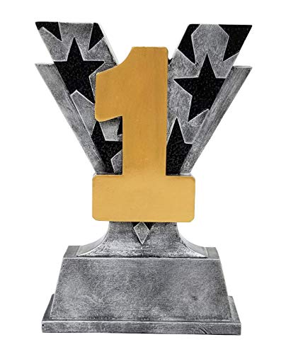 Product Cover Decade Awards 1st Place Victory Trophy - First Place Victory Award - 6 Inch Tall - Engraved Plate on Request