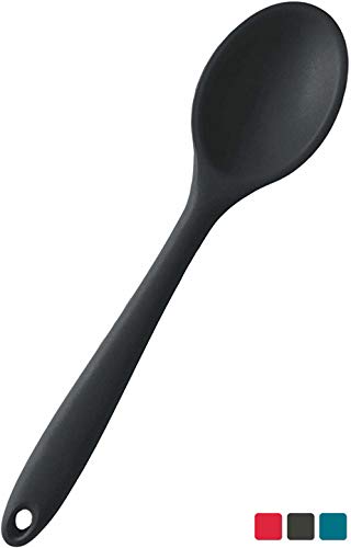 Product Cover StarPack Premium Silicone Mixing Spoon - High Heat Resistant to 600°F, Hygienic One Piece Design Cooking Utensil for Mixing & Serving (Gray Black)