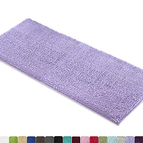 Product Cover MAYSHINE Bath Mat Runners for Bathroom Rugs, Long Floor Mats, Extra Soft, Absorbent, Thickening Shaggy Microfiber, Machine-Washable, Perfect for Doormats,Tub, Shower (27.5x47 Inches, Lavender)