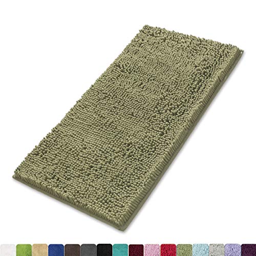 Product Cover MAYSHINE 24x39 Inches Non-Slip Bathroom Rug Shag Shower Mat Machine-Washable Bath Mats with Water Absorbent Soft Microfibers of - Sage Green