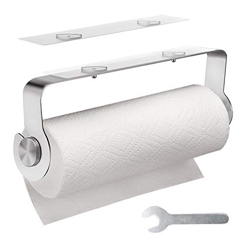Product Cover Carry360 Adhesive Paper Towel Holder Under Cabinet Stick on Paper Towel Rack for Kitchen,Bathroom,Toilet, Drill free, 304 SUS Stainless Steel 