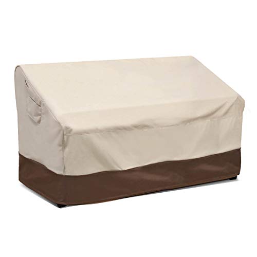 Product Cover Vailge Heavy Duty Deep Patio Sofa Cover,100% Waterproof Outdoor Sofa Cover, Large Lawn Patio Furniture Covers with Air Vent, Large (Deep), Beige & Brown