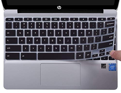 Product Cover CaseBuy Ultra Thin Keyboard Cover for HP Chromebook 11 x360 11.6 & HP Chromebook 11 G2 / G3 / G4 / G5 / G6 EE / G7 EE, HP 11.6 Inch Chromebook Protective Skin, Black