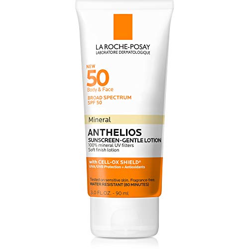 Product Cover La Roche-Posay Anthelios Mineral Sunscreen Gentle Lotion Broad Spectrum SPF 50, Face and Body Sunscreen with Zinc Oxide and Titanium Dioxide, Oil-Free