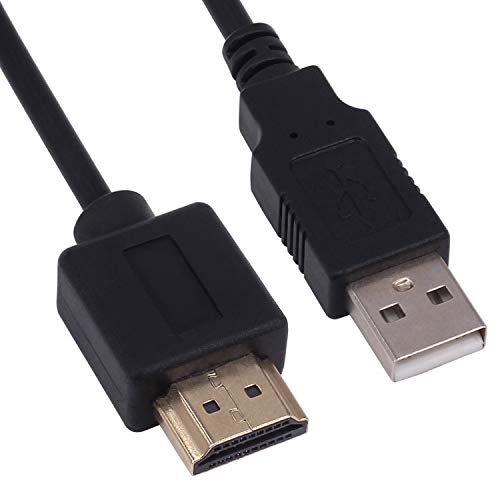 Product Cover USB to HDMI Cable, Yeworth 1.8m USB 2.0 Male to HDMI Male Golden Plated Charger Cable Splitter Adapter
