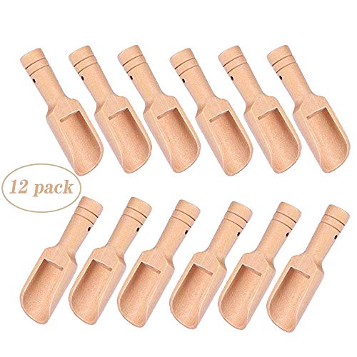 Product Cover Alikeke 12 PCS Mini Wooden Scoops for Bath Salts Essential 75X25X19mm