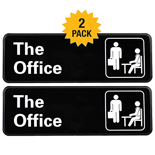 Product Cover The Office Sign: Easy to Mount Informative Plastic Sign with Symbols, 9
