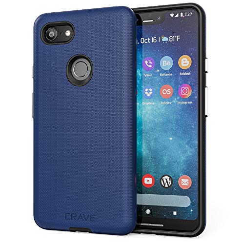 Product Cover Pixel 3 XL Case, Crave Dual Guard Protection Series Case for Google Pixel 3 XL - Navy