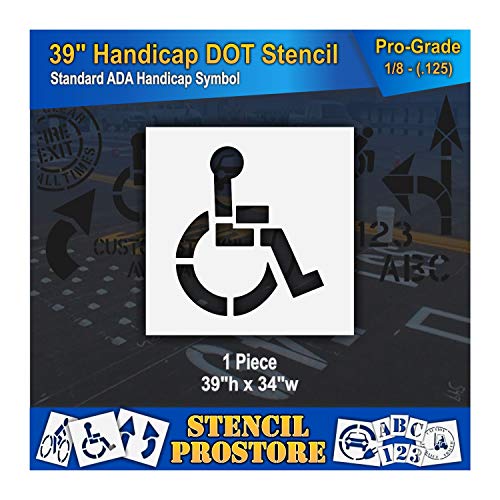 Product Cover Parking Lot Stencils - 39 in - Handicap - ADA Stencil (1-Part) - 39