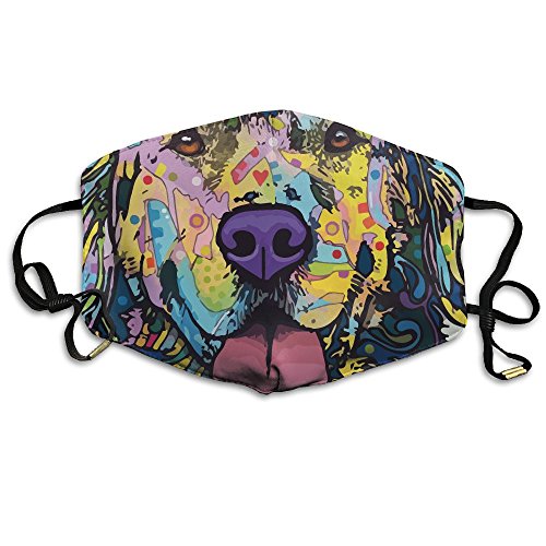 Product Cover MINGYING Dog Wearing Colorful Clothes Anti Dust Breathable Face Mouth Mask for Man Woman