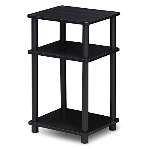Product Cover FURINNO Just 3-Tier End Table, 1-Pack, Americano/Black
