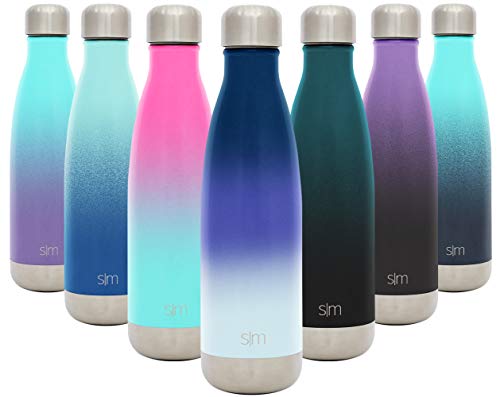 Product Cover Simple Modern 17 Ounce Wave Water Bottle - Stainless Steel Double Wall Vacuum Insulated Reusable Leakproof Ombre: Island Escape