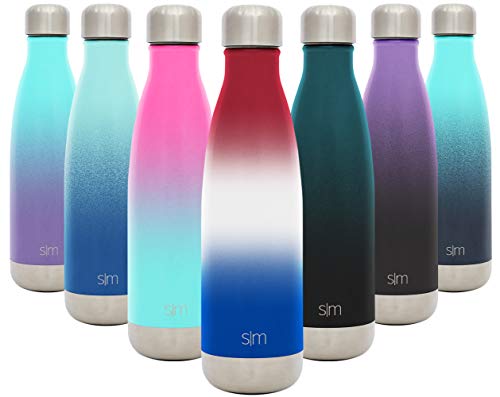 Product Cover Simple Modern 17 Ounce Wave Water Bottle - Stainless Steel Double Wall Vacuum Insulated Reusable Leakproof Ombre: Freedom