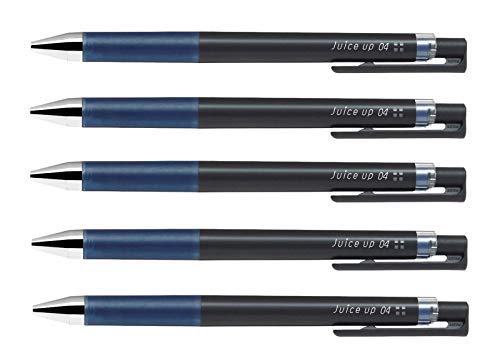 Product Cover Pilot juice up 04 Retractable Gel Ink Pen, Ultra Fine Point 0.4mm, Navy Blue Black Ink, Value Set of 5