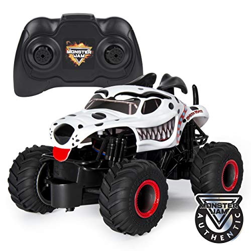 Product Cover Monster Jam Official Monster Mutt Dalmatian Remote Control Monster Truck, 1:24 Scale, 2.4 GHz, for Ages 4 and Up