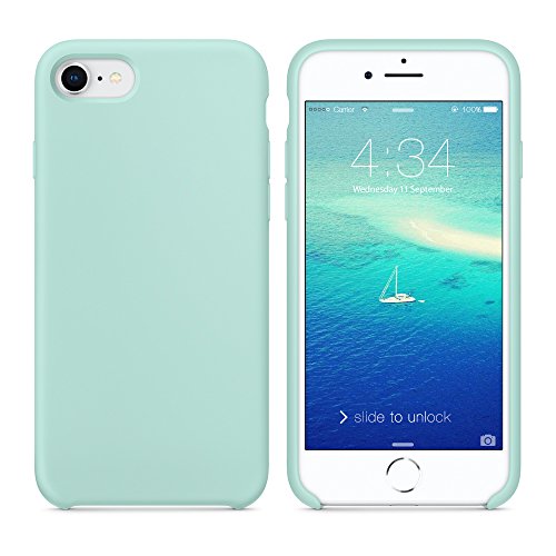 Product Cover SURPHY Silicone Case Compatible for iPhone 8 iPhone 7 Case, Soft Liquid Silicone Slim Rubber Protective Phone Case Cover (with Microfiber Lining) for iPhone 7 iPhone 8 4.7