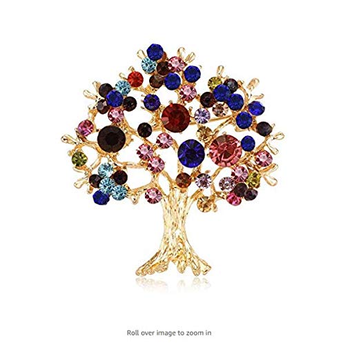 Product Cover Mimgo Tree Rhinestone Brooch, Banquet Suit Scarf Pins, Charms Jewelry Badge for Party Cosplay