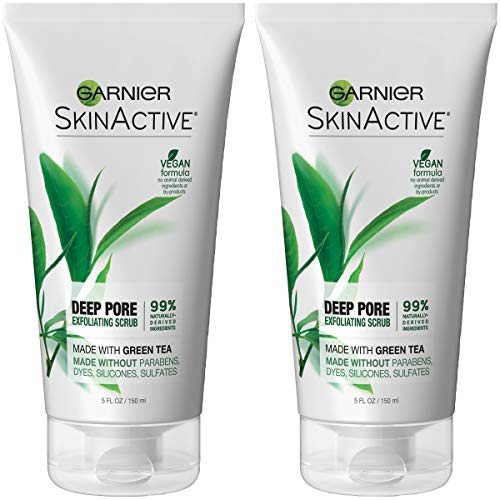 Product Cover Garnier SkinActive Exfoliating Face Scrub with Green Tea, Oily Skin,  5 Fl Oz, Pack of 2 (Packaging May Vary)