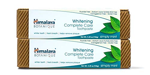 Product Cover Himalaya Whitening Toothpaste - Simply Mint 5.29 oz/150 gm (2 Pack), Natural, Fluoride-Free & SLS-Free