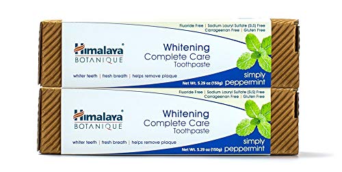 Product Cover Himalaya Whitening Toothpaste - Simply Peppermint 5.29 oz/150 gm (2 Pack), Natural, Fluoride-Free & SLS Free