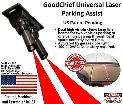 Product Cover GoodChief Universal Garage Laser Line Parking Assist - an Innovative Way to Easily Park and Guide with Dual Laser Lines Projected on Your Vehicle. Find The Difference on Our Video