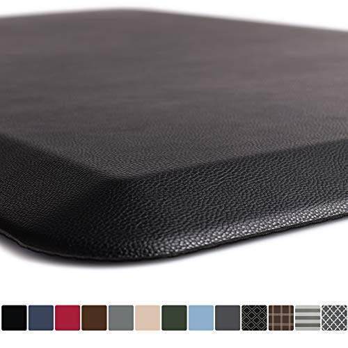 Product Cover GORILLA GRIP Original Premium Anti Fatigue Comfort Mat, Phthalate Free, Ergonomically Engineered, Extra Support and Thick, Home Kitchen and Office Standing Desk Mats, 24x17, Black