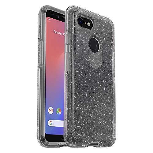 Product Cover OtterBox Symmetry Clear Series Case for Google Pixel 3 - Retail Packaging - Stardust (Silver Flake/Clear)