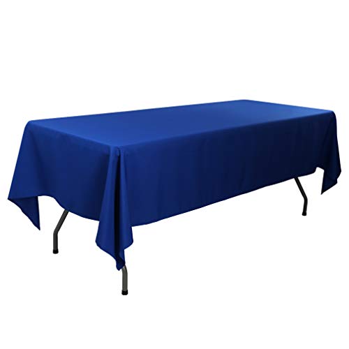 Product Cover Waysle 60 x 126-Inch Rectangular Tablecloth, 100% Polyester Washable Table Cloth for 8Ft. Rectangle Table, Royal Blue