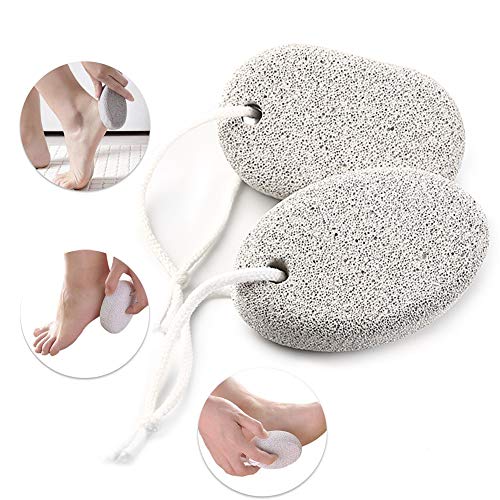 Product Cover Natural Pumice Stone for Feet 2 PCS, Phogary Lava Pedicure Tools Hard Skin Callus Remover for Feet and Hands - Natural Foot File Exfoliation to Remove Dead Skin