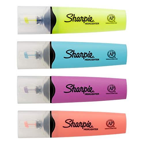 Product Cover Sharpie 2067517 Clear View Highlighters, Chisel Tip, Assorted Colors, 12 Count