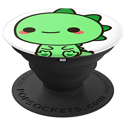 Product Cover Kawaii Green Dino Dinosaur Cute Baby Dinosaur gifts PopSockets Grip and Stand for Phones and Tablets