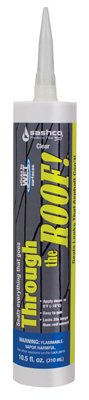 Product Cover Through the Roof 14010 Elastomeric Roof Sealant, Clear, 10.5-oz. Cartridge - Quantity 12