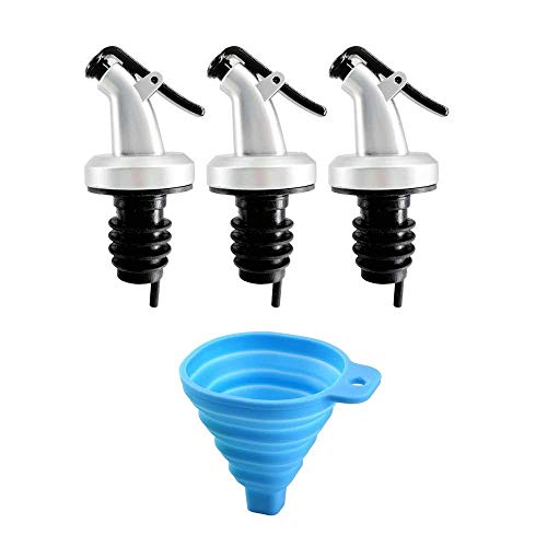 Product Cover Baskety Leakproof BPA-free Cap Pourer and 1 Pc Folding Funnel for Oil, Vinegar