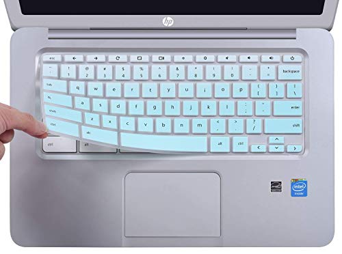 Product Cover CaseBuy Ultra Thin Keyboard Cover Compatible with HP 14 inch Chromebook/HP Chromebook 14-db Series/HP Chromebook 14-ca Series/HP Chromebook 14-ak Series/HP Chromebook 14 G2 G3 G4 G5, Ombre Mint Green