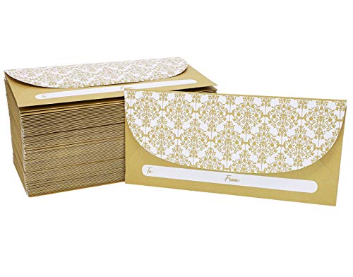Product Cover Juvale 100-Pack Currency Envelopes for Cash Gifts, Graduations, Weddings and Birthdays, 6.5 x 3 Inches