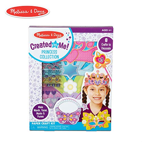 Product Cover Melissa & Doug Created by Me! Princess Collection Paper Craft Kit (2 Tiaras, 2 Masks, 2 Purses, 2 Wands)