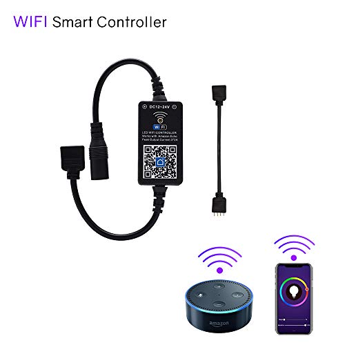 Product Cover HitLights WiFi Wireless LED Controller, Alexa LED Strip Magic Home Controller - Compatible Google Home IFTTT, Working with BRG GRB 5 - 24V LED Strip Lights