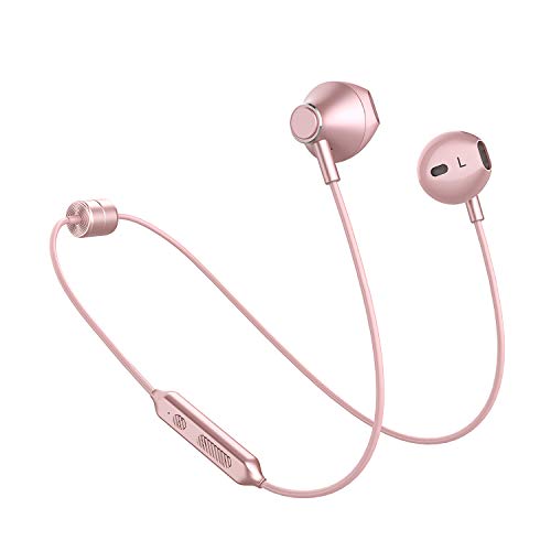 Product Cover Picun Wireless Headphones 10 Hrs Playback Sport Bluetooth Headphones HiFi Stereo Sound in-Ear Anti-Fall Off Earbuds with Mic, IPX5 Waterproof Magnetic Earphones for Workout Gym Running (Rose Gold)