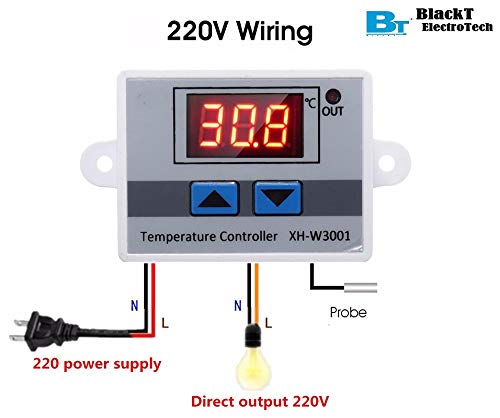 Product Cover Blackt Electrotech (BT-T1): 230V AC LED Digital Temperature Controller with Thermocouple Sensor