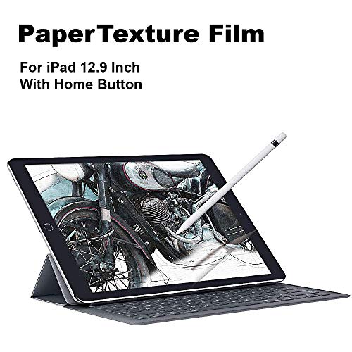 Product Cover Paper Texture Screen Protector for iPad Pro 12.9 (1st, 2nd Generation, with Home Button) Sketch Anti Glare/Paper Screen/Matte/Made in Japan/Apple Pencil Compatible/Scratch Resistant/PET[1 Pack]