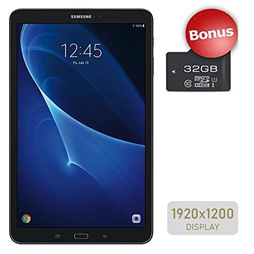 Product Cover Samsung Galaxy Tab A 10.1'' Touchscreen (1920x1200) Wi-Fi Tablet, Octa-Core 1.6GHz Processor, 2GB RAM, 16GB Memory, Dual Cameras, Bluetooth, 32GB MicroSD Card, Android OS