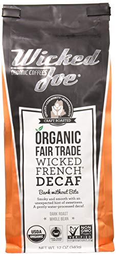 Product Cover Wicked Joe Organic Coffee French Decaf, Whole Bean, 12 Ounce