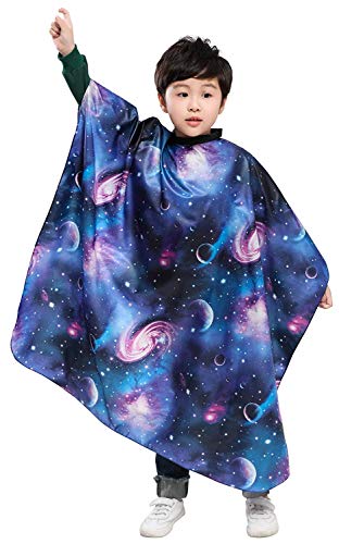 Product Cover Kids Haircut Barber Cape Cover for Hair Cutting,Styling and Shampoo - Space Starry Sky Printing